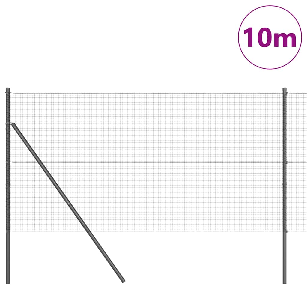 Temeljna zavarena žičana ograda 10 x 1,2 m Siva Mreža
