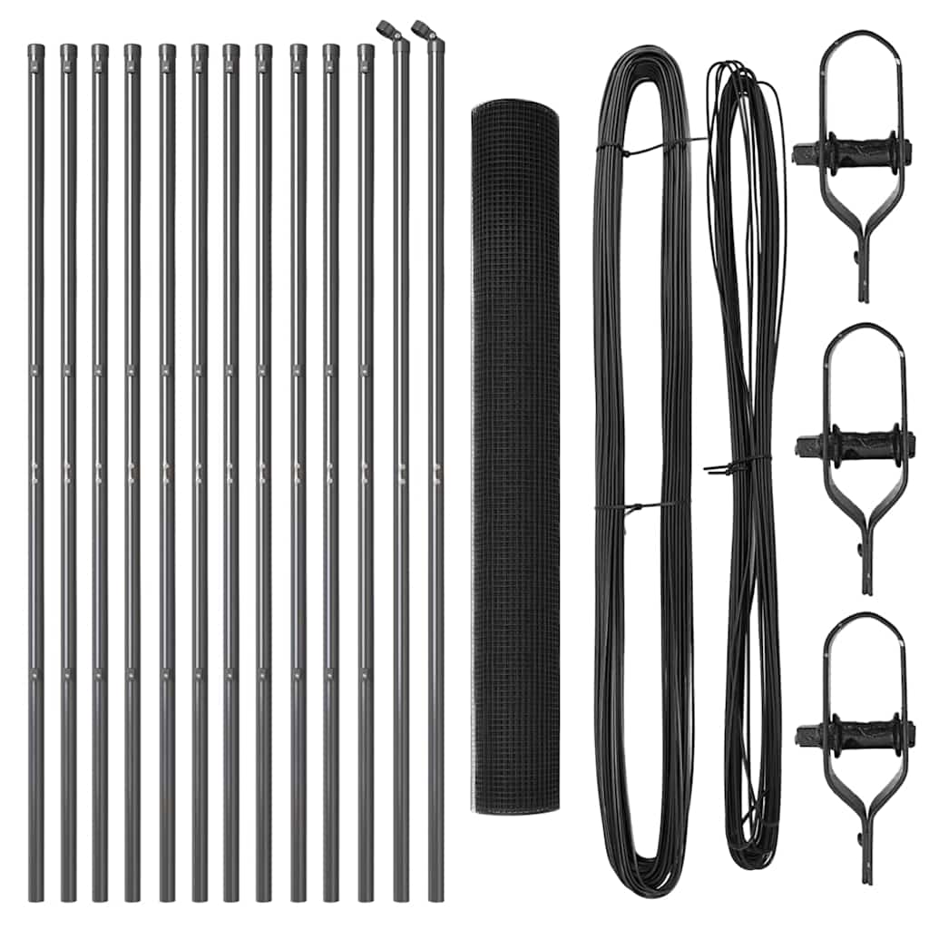 Temeljna zavarena žičana ograda 25 x 1,2 m Siva Mreža