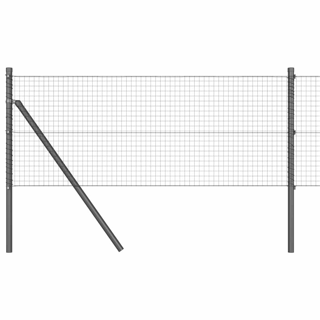 Temeljna zavarena žičana ograda 50 x 0,8 m Siva Mreža