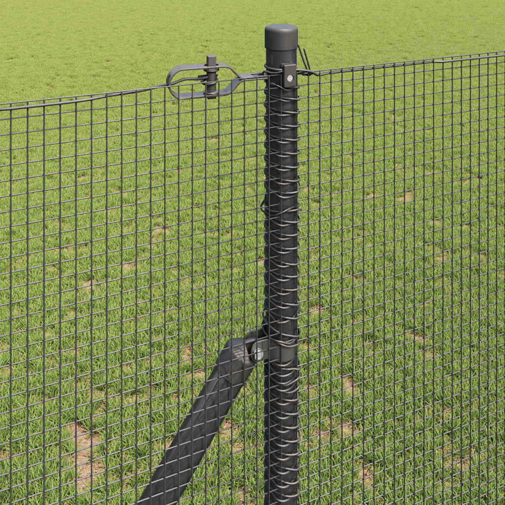 Temeljna zavarena žičana ograda 50 x 1,4 m Siva Mreža
