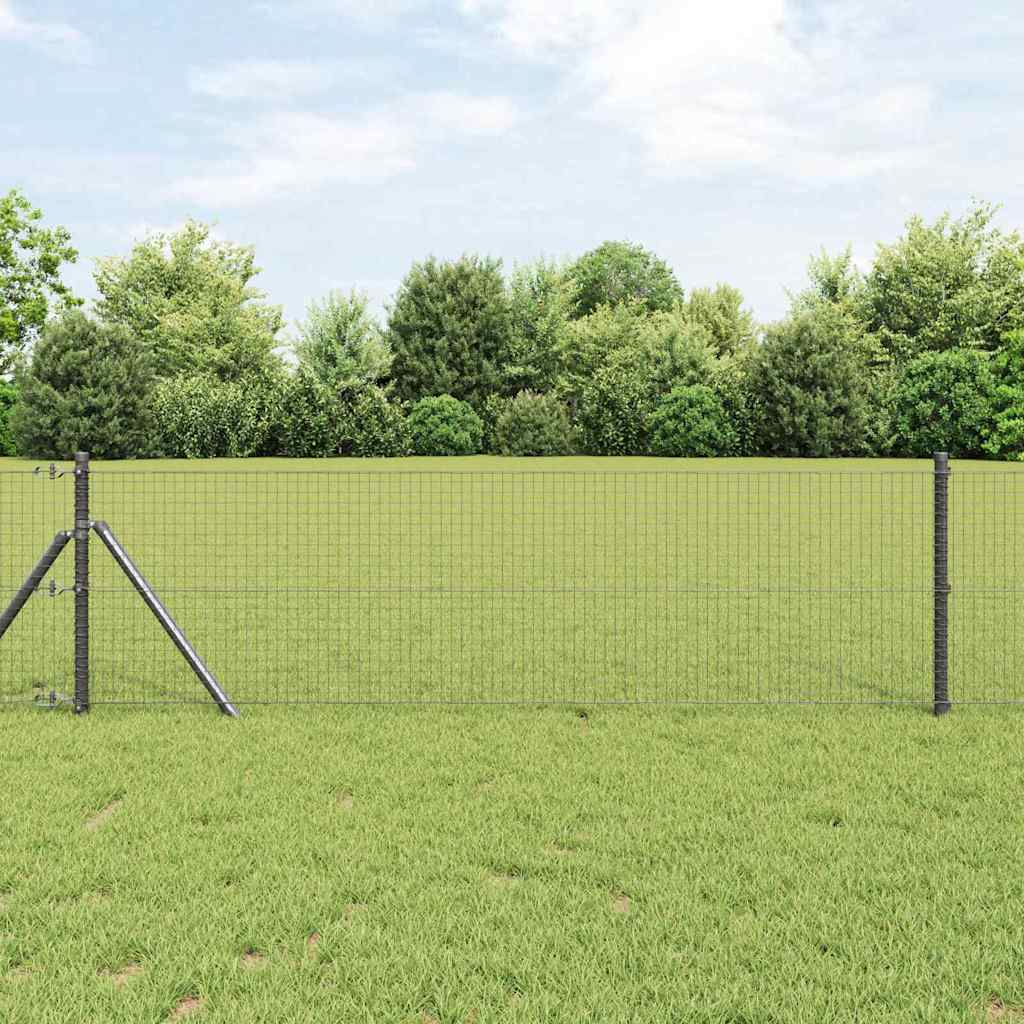 Temeljna zavarena žičana ograda 100 x 0,4 m Siva Mreža