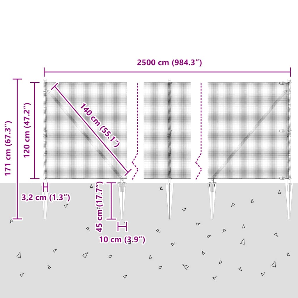 Zavareno žičano ograđivanje s bodljama 25 x 1,2 m Srebrna Mreža