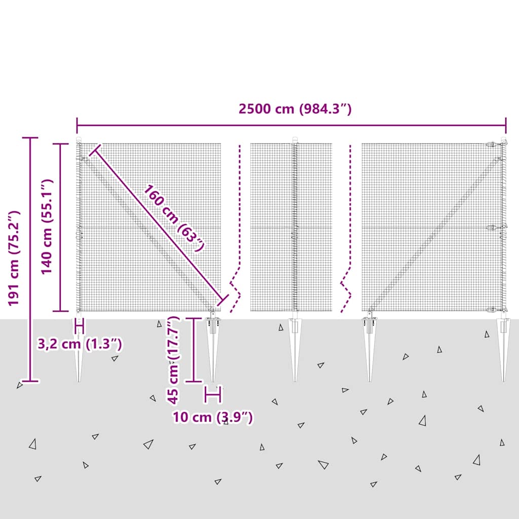 Zavareno žičano ograđivanje s bodljama 25 x 1,4 m Srebrna Mreža