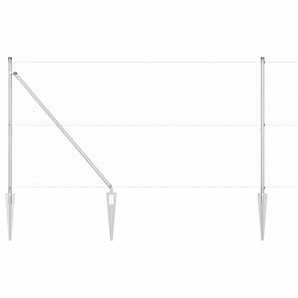 Zavareno žičano ograđivanje s bodljama 25 x 1,4 m Srebrna Mreža