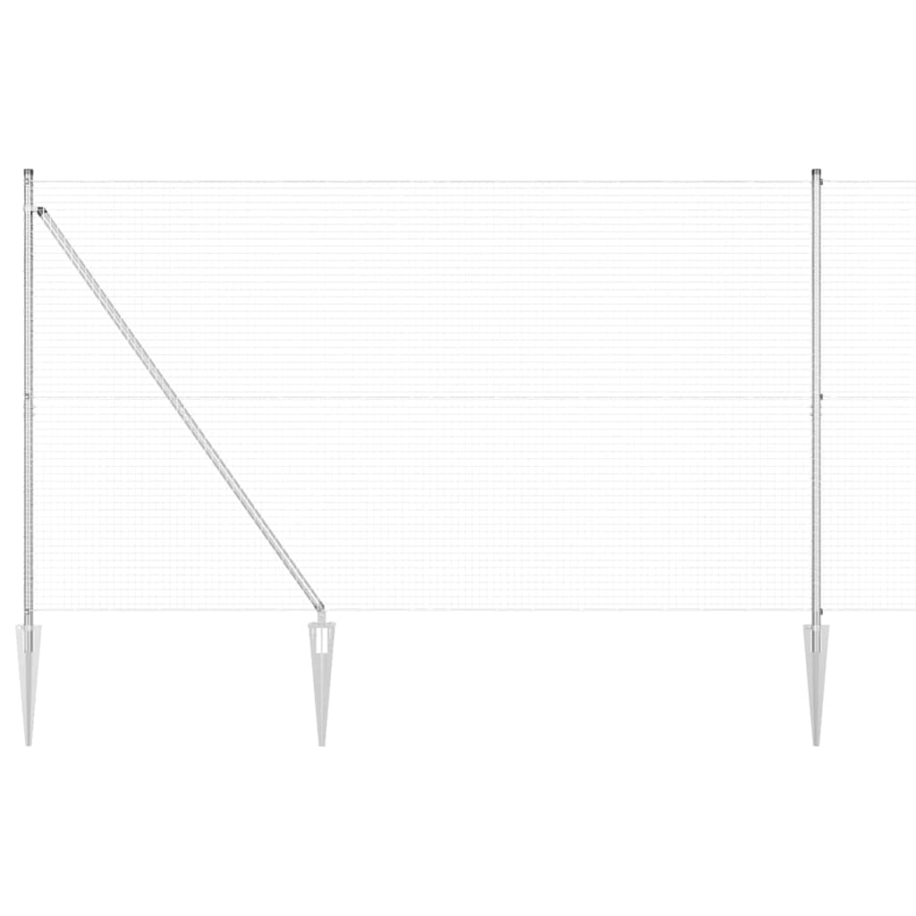 Zavareno žičano ograđivanje s bodljama 25 x 1,5 m Srebrna Mreža