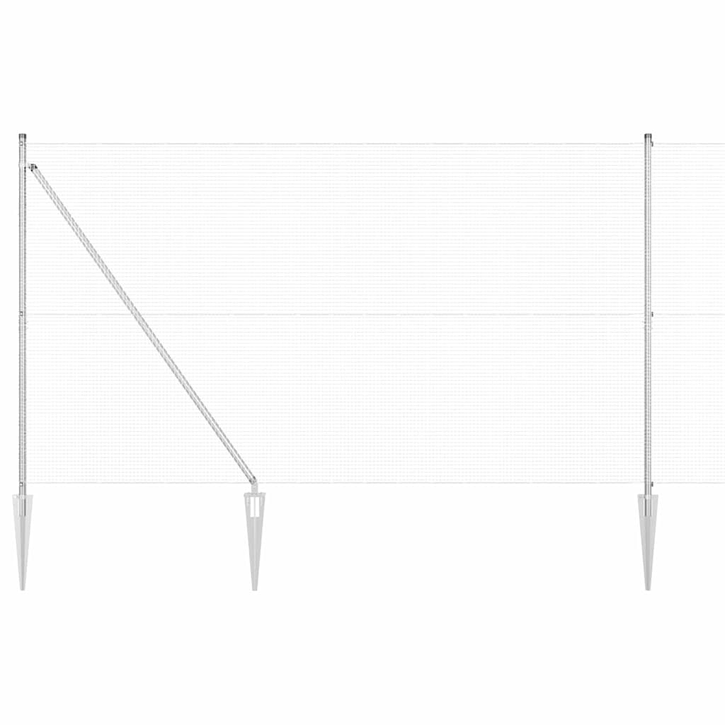 Zavareno žičano ograđivanje s bodljama 25 x 1,6 m Srebrna Mreža