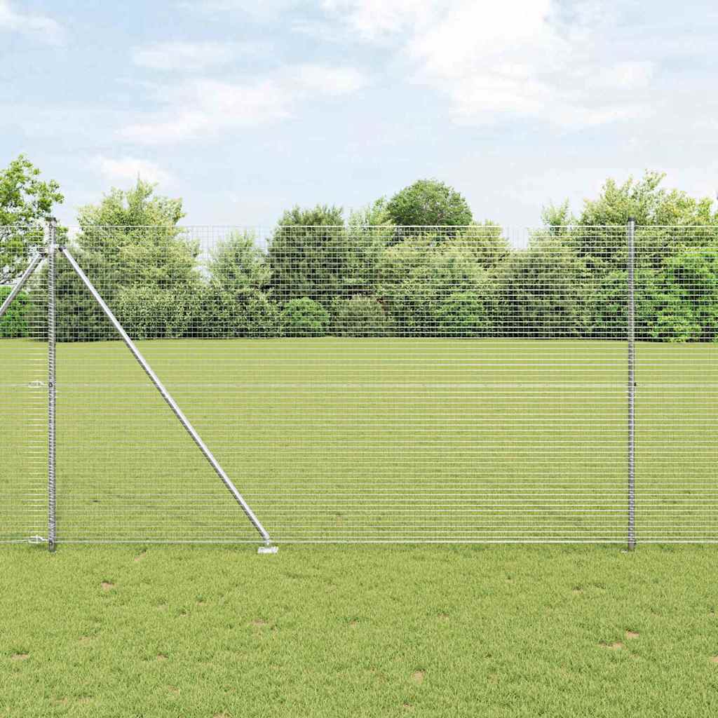 Zavareno žičano ograđivanje s bodljama 25 x 1,6 m Srebrna Mreža