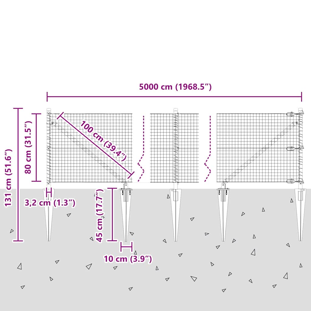 Zavareno žičano ograđivanje s bodljama 50 x 0,8 m Srebrna Mreža