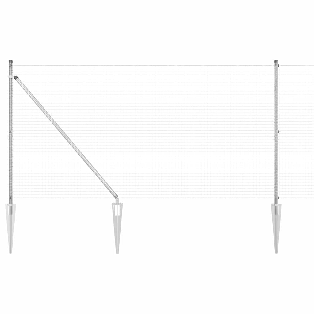 Zavareno žičano ograđivanje s bodljama 50 x 1,4 m Srebrna Mreža