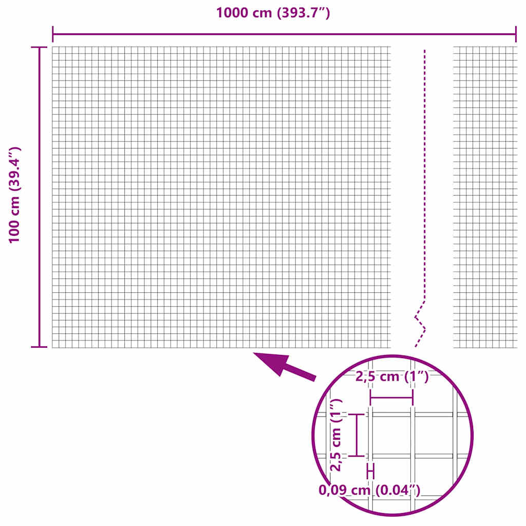 Zavareno žičano ograđivanje s bodljama 10 x 1 m Zelena Mreža