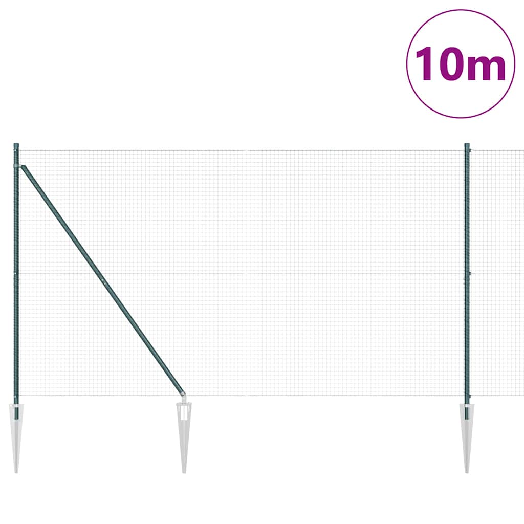 Zavareno žičano ograđivanje s bodljama 10 x 1,6 m Zelena Mreža