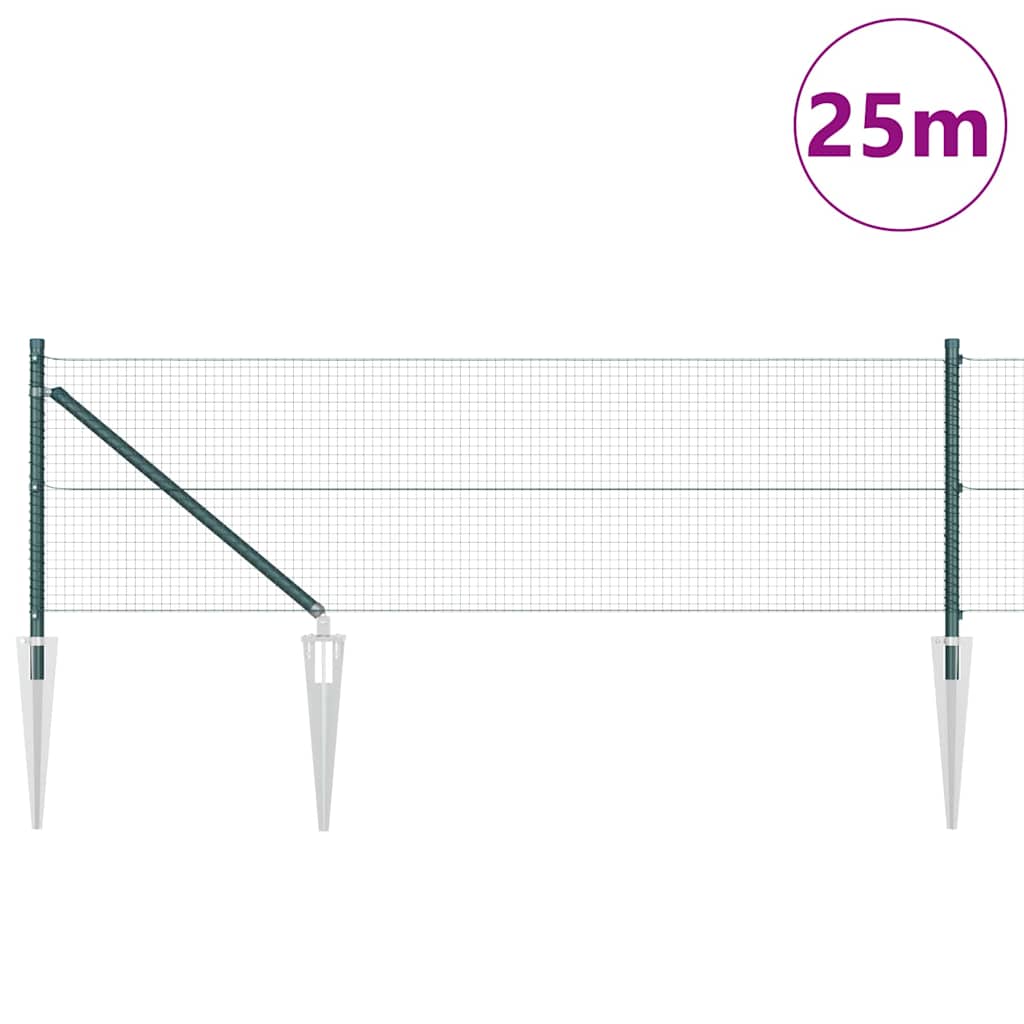 Zavareno žičano ograđivanje s bodljama 25 x 0,8 m Zelena Mreža