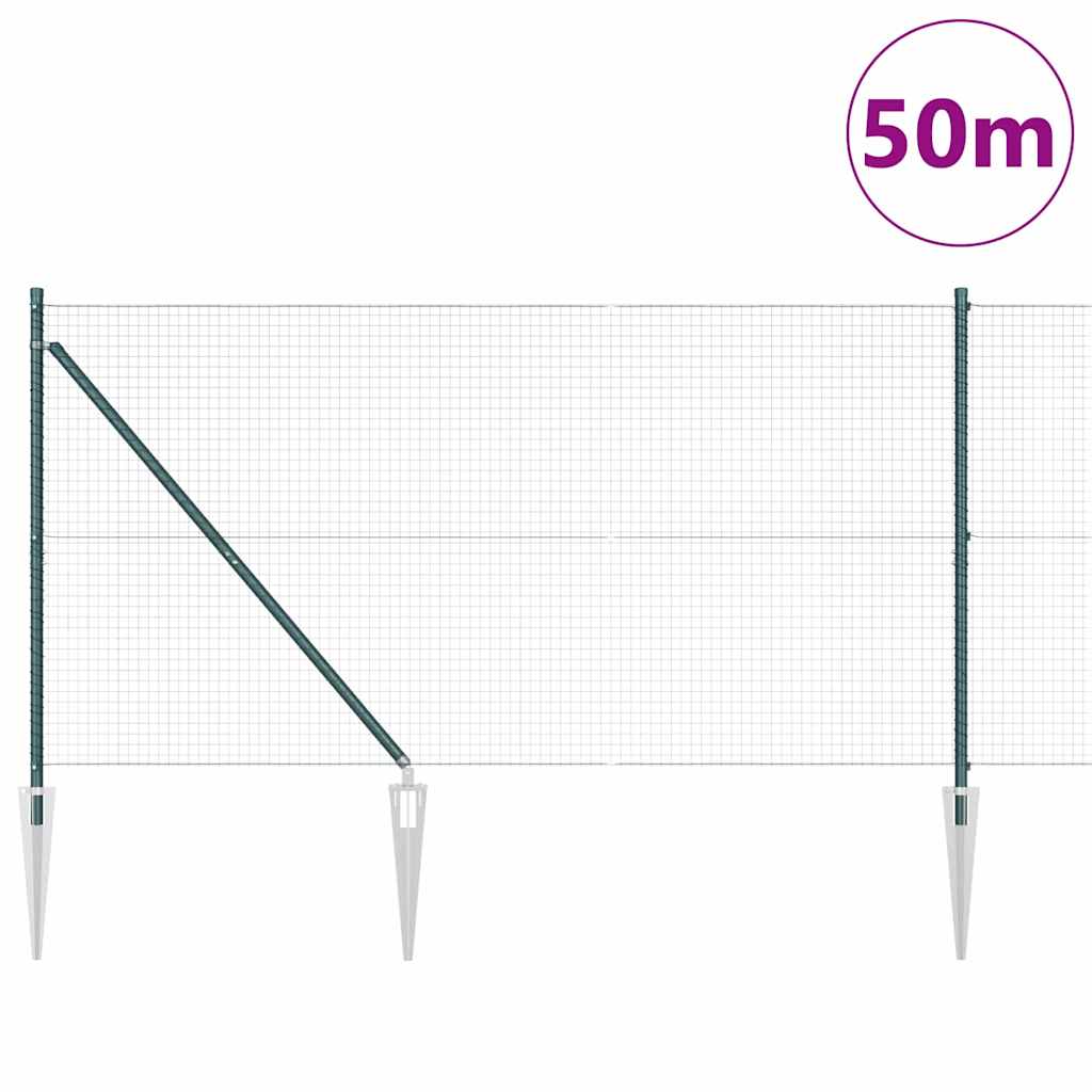 Zavareno žičano ograđivanje s bodljama 50 x 1,4 m Zelena Mreža