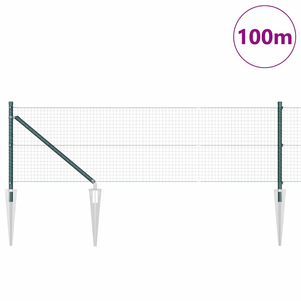 Zavareno žičano ograđivanje s bodljama 100 x 0,5 m Zelena Mreža