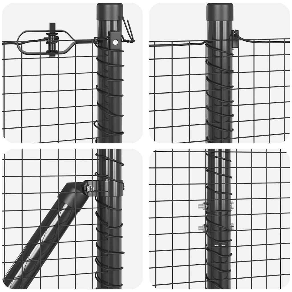 Zavareno žičano ograđivanje s bodljama 25 x 1,2 m Siva Mreža