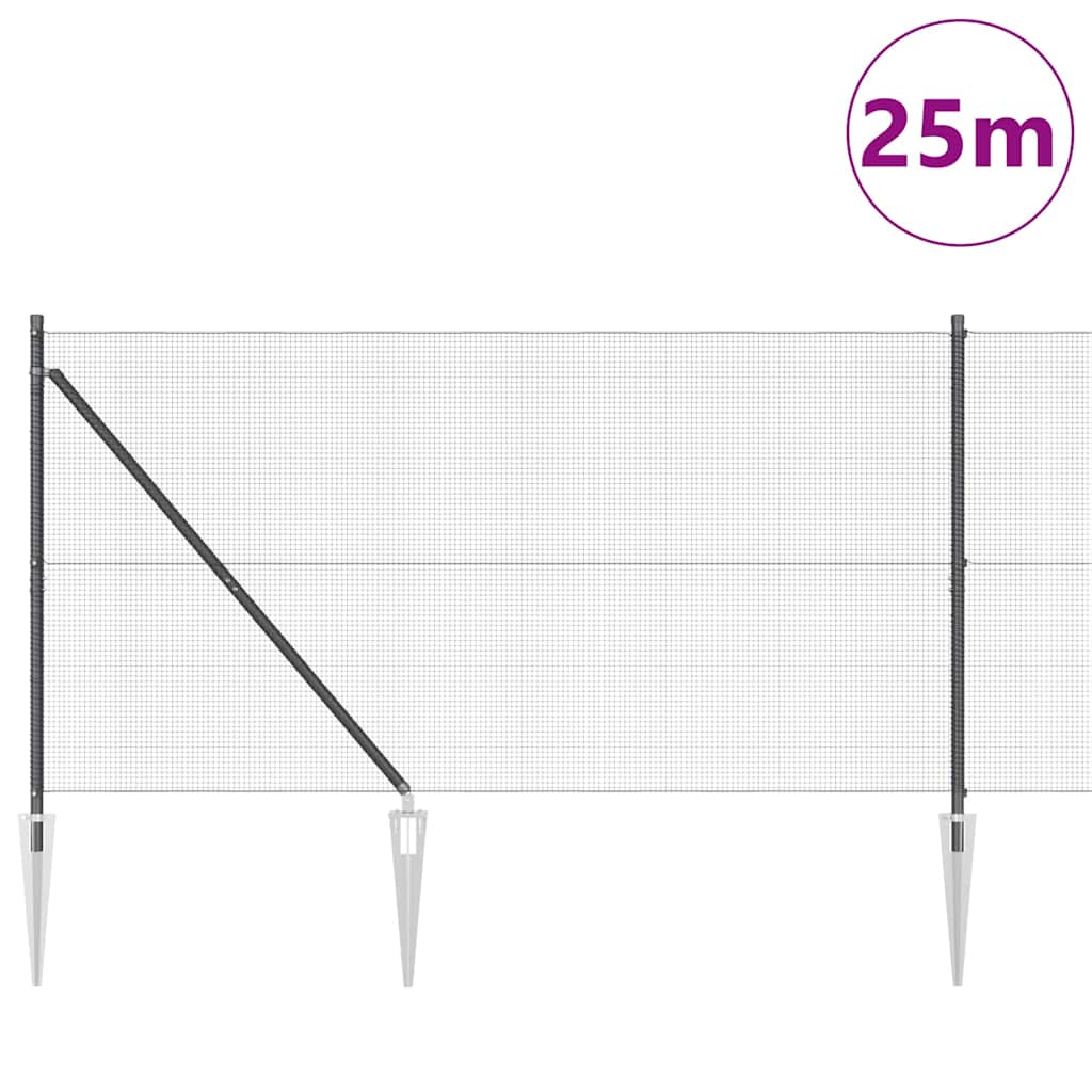 Zavareno žičano ograđivanje s bodljama 25 x 1,4 m Siva Mreža