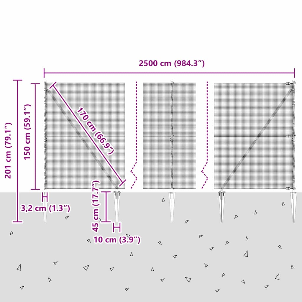 Zavareno žičano ograđivanje s bodljama 25 x 1,5 m Siva Mreža