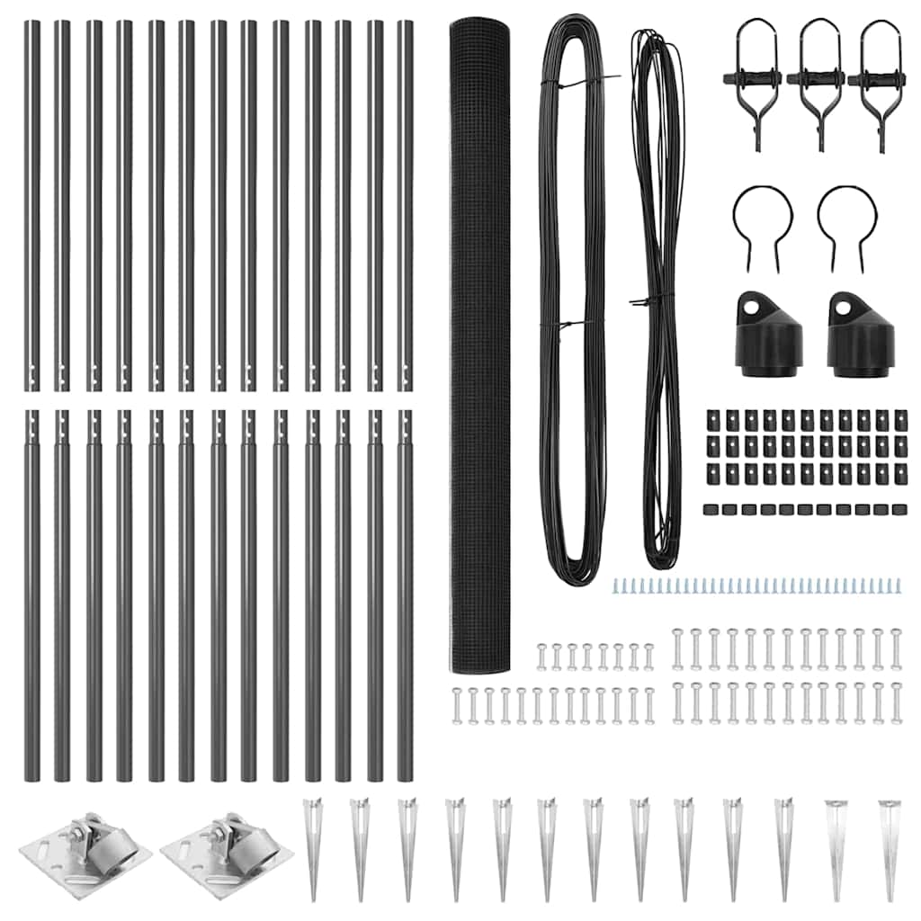 Zavareno žičano ograđivanje s bodljama 25 x 1,5 m Siva Mreža