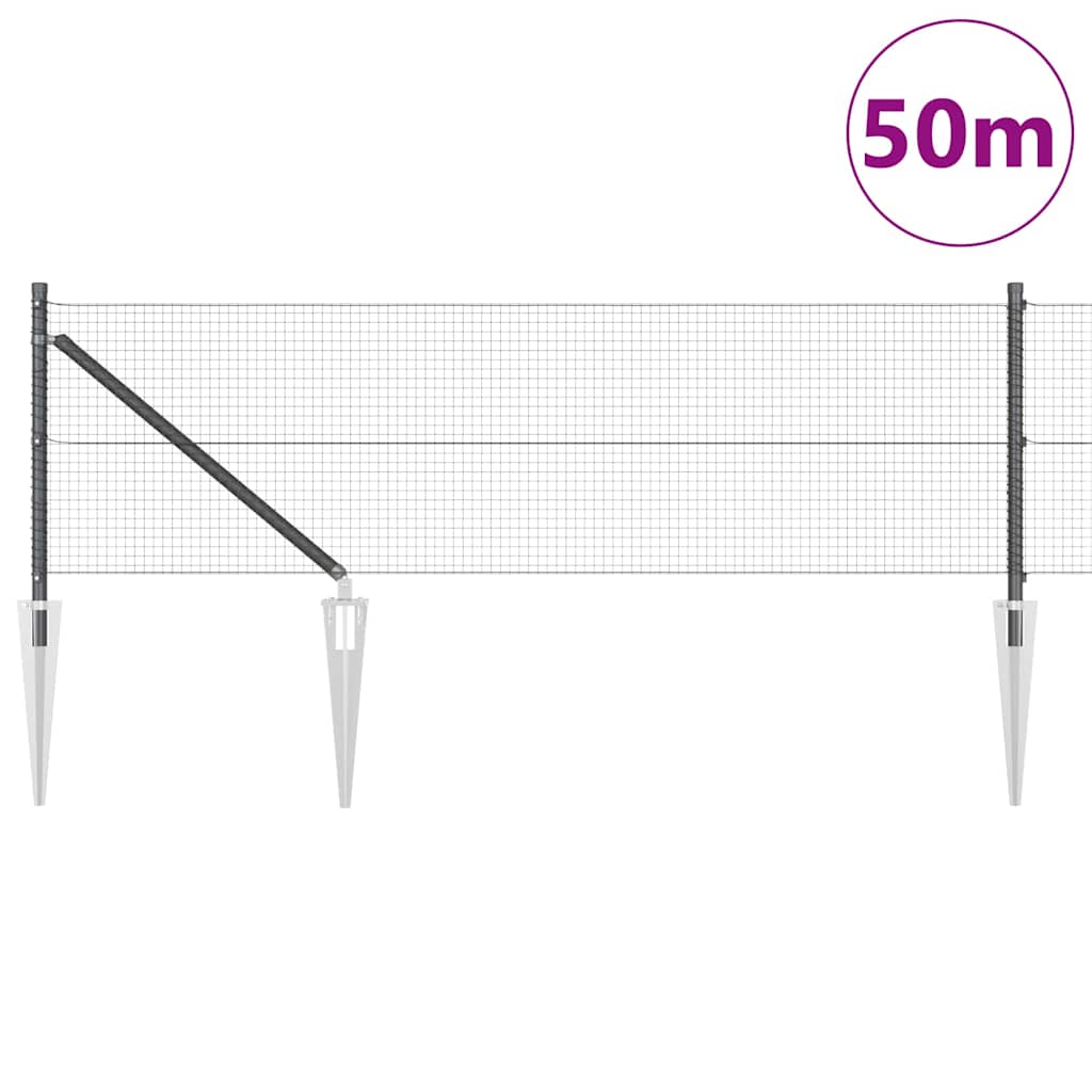 Zavareno žičano ograđivanje s bodljama 50 x 0,6 m Siva Mreža