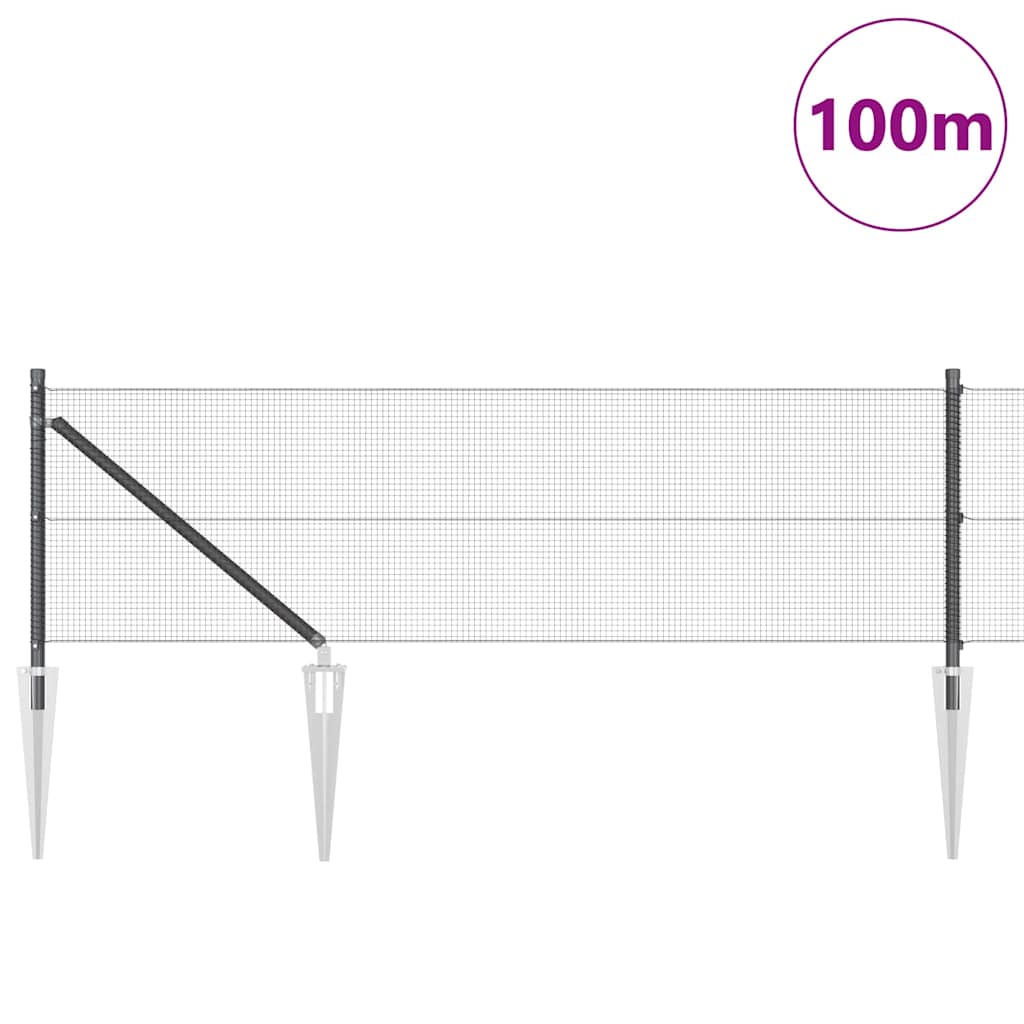 Zavareno žičano ograđivanje s bodljama 100 x 0,4 m Siva Mreža