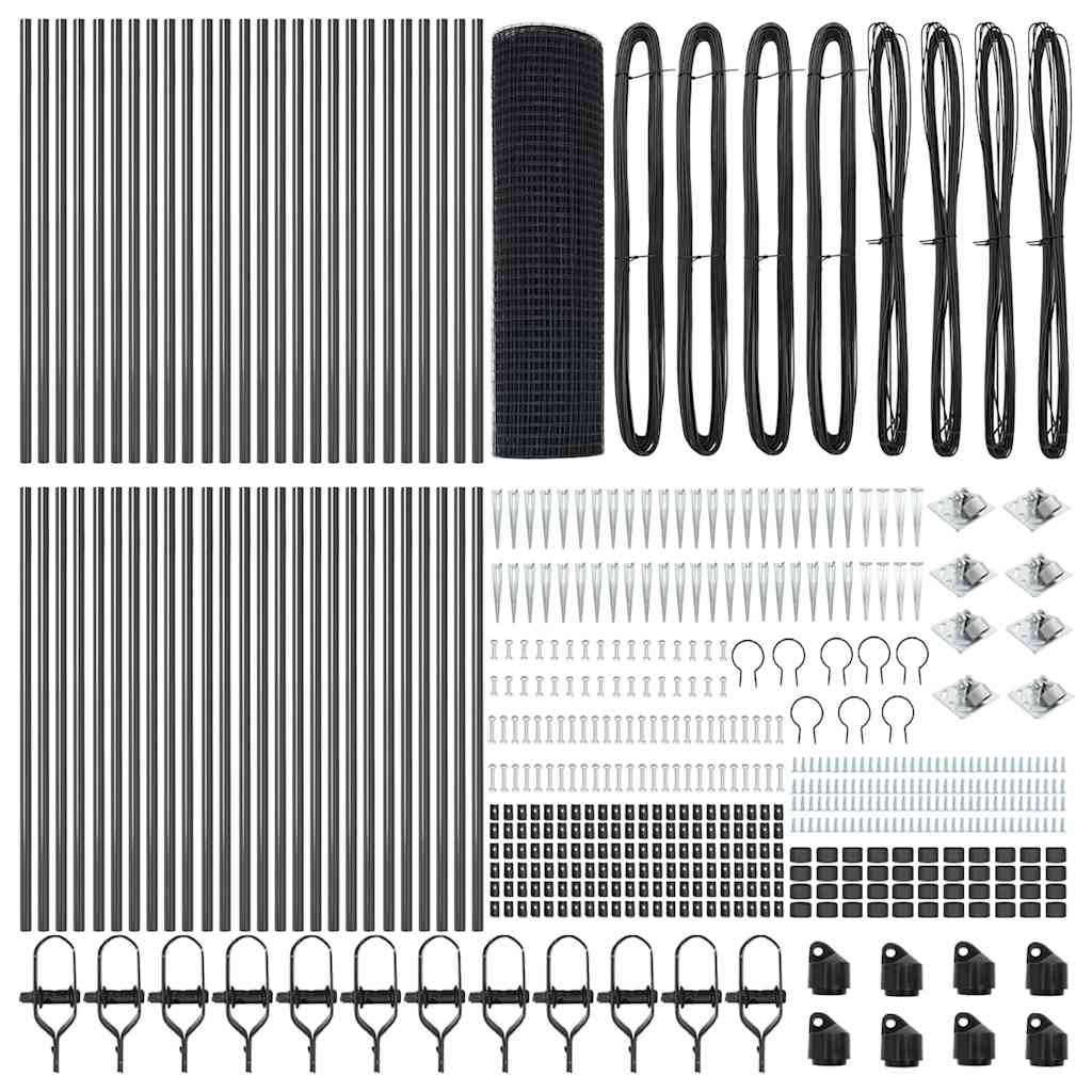 Zavareno žičano ograđivanje s bodljama 100 x 0,4 m Siva Mreža