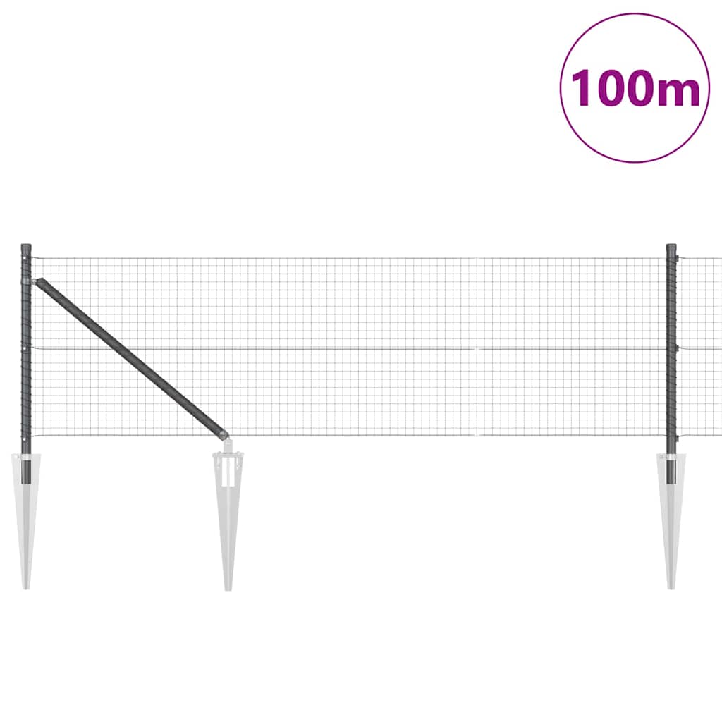 Zavareno žičano ograđivanje s bodljama 100 x 0,4 m Siva Mreža