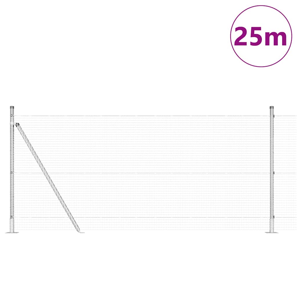 Zavareno žičano ogradno mreža s betonskom podlogom 25 x 0,8 m