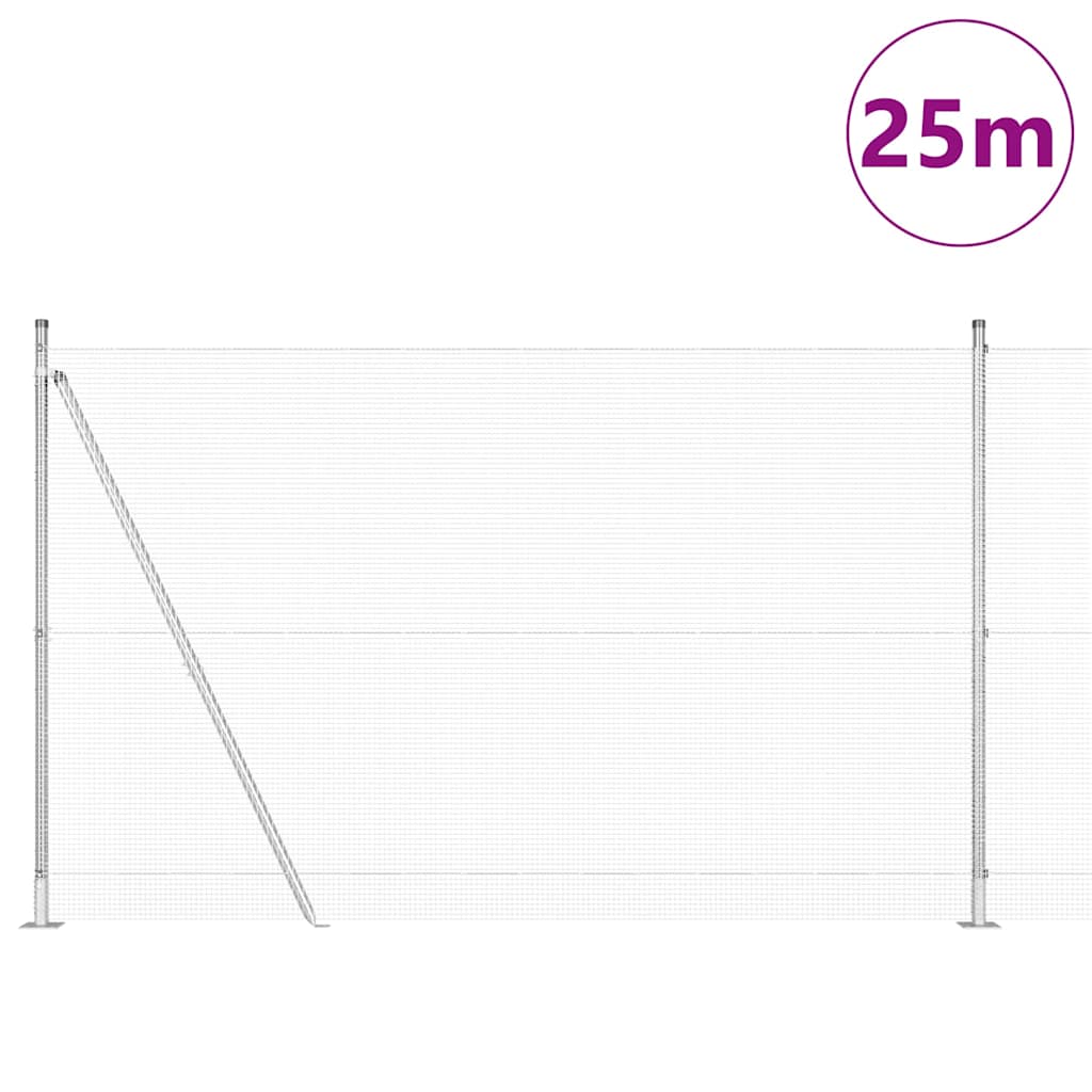 Zavareno žičano ogradno mreža s betonskom podlogom 25 x 1,6 m