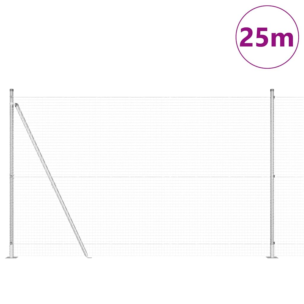 Zavareno žičano ogradno mreža s betonskom podlogom 25 x 1,6 m