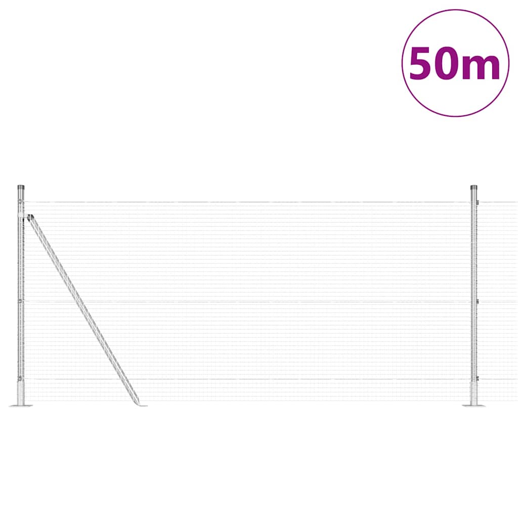 Zavareno žičano ogradno mreža s betonskom podlogom 50 x 1 m