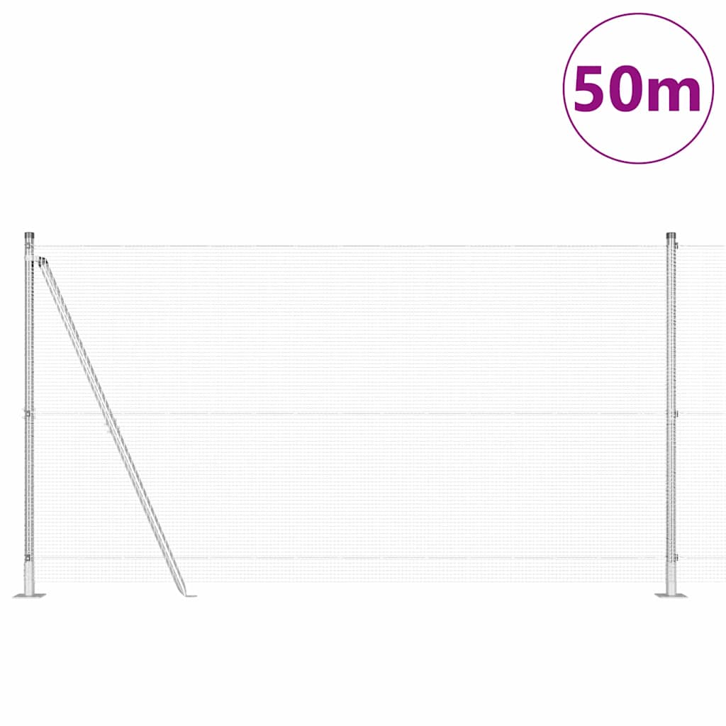 Zavareno žičano ogradno mreža s betonskom podlogom 50 x 1,2 m