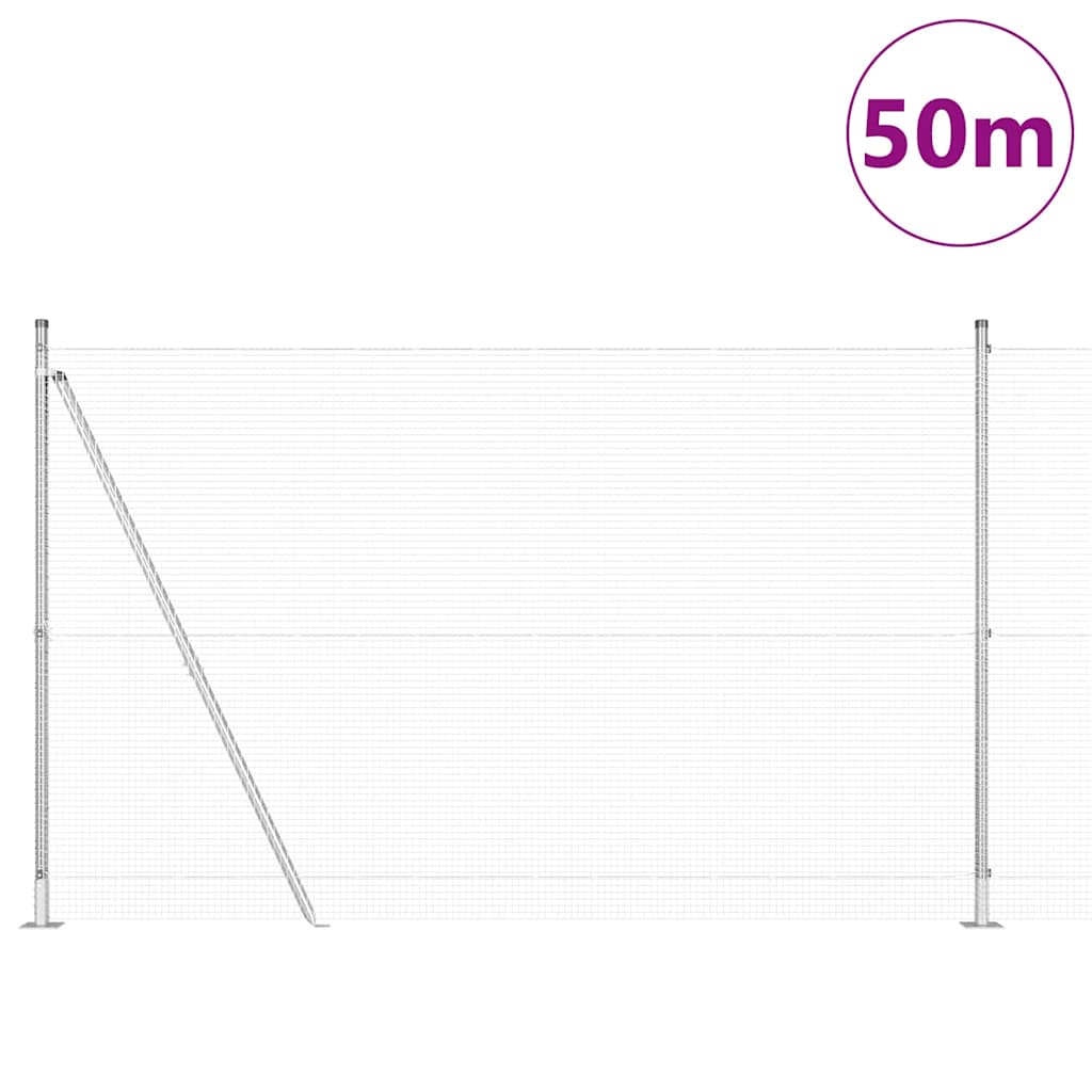 Zavareno žičano ogradno mreža s betonskom podlogom 50 x 1,6 m
