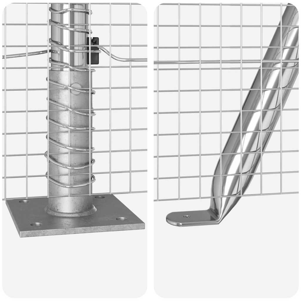 Zavareno žičano ogradno mreža s betonskom podlogom 100 x 0,5 m