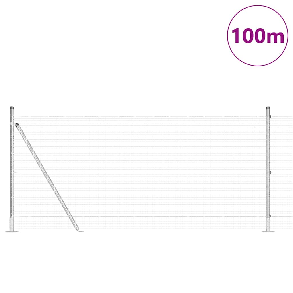 Zavareno žičano ogradno mreža s betonskom podlogom 100 x 0,8 m