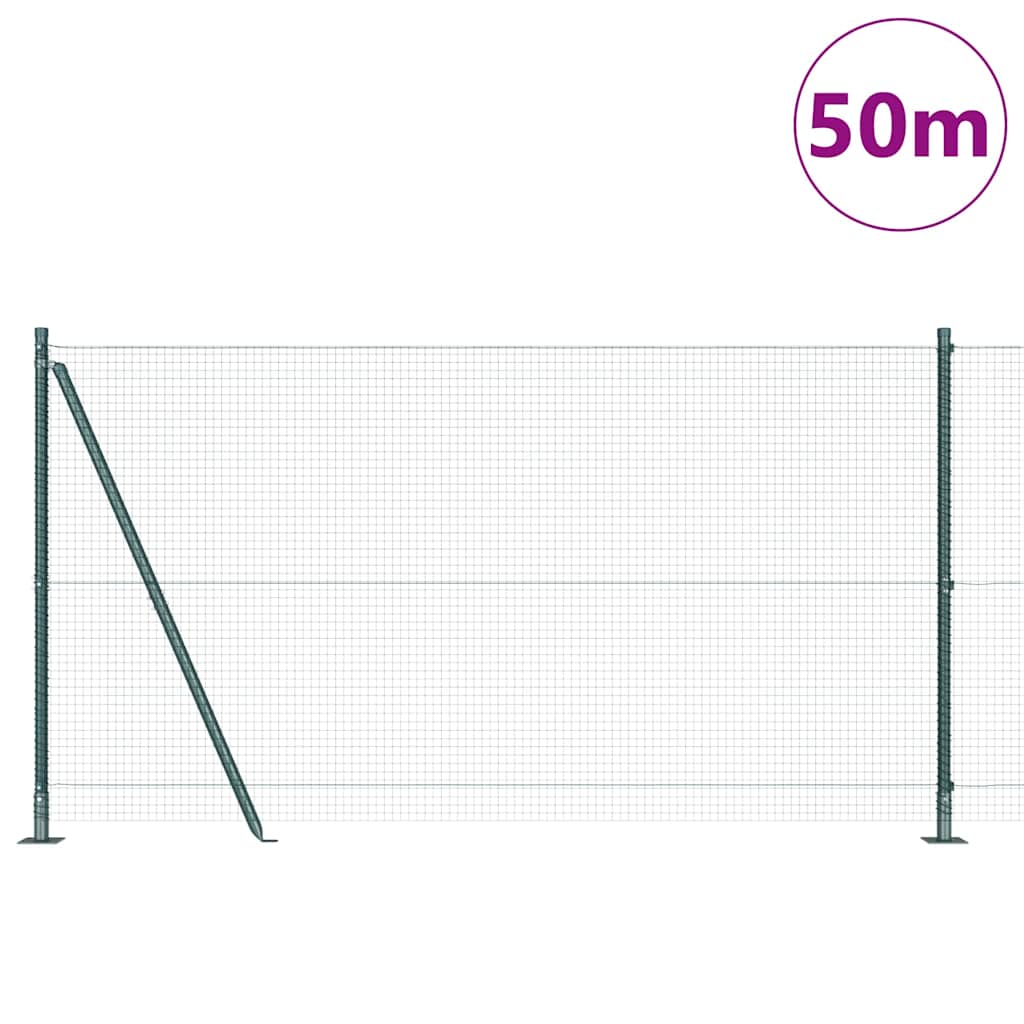 Zavareno žičano ogradno mreža s betonskom podlogom 50 x 1,2 m