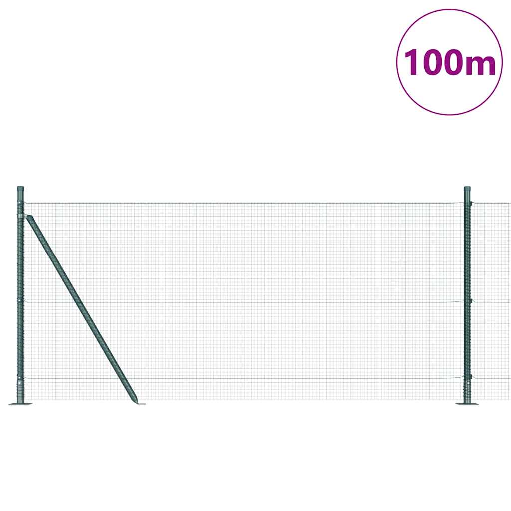 Zavareno žičano ogradno mreža s betonskom podlogom 100 x 0,8 m
