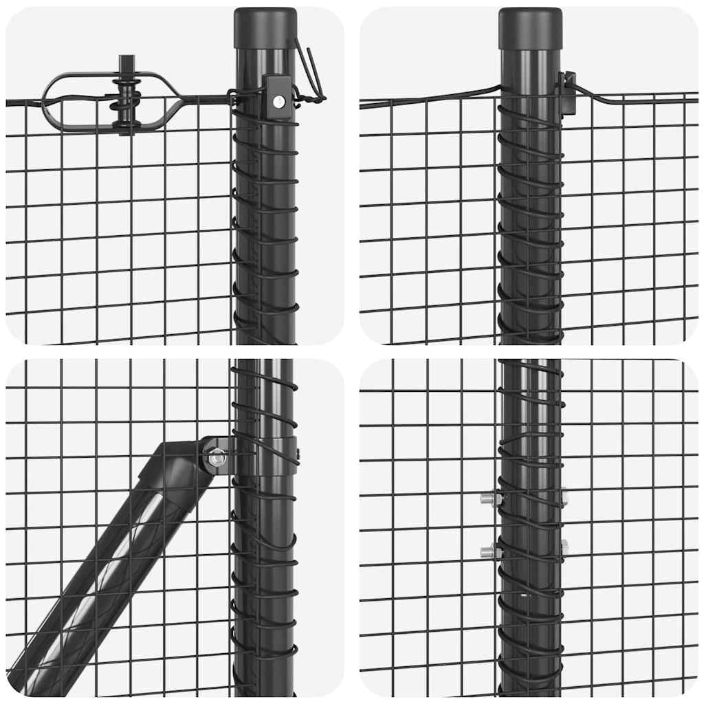 Zavareno žičano ogradno mreža s betonskom podlogom 25 x 1,4 m
