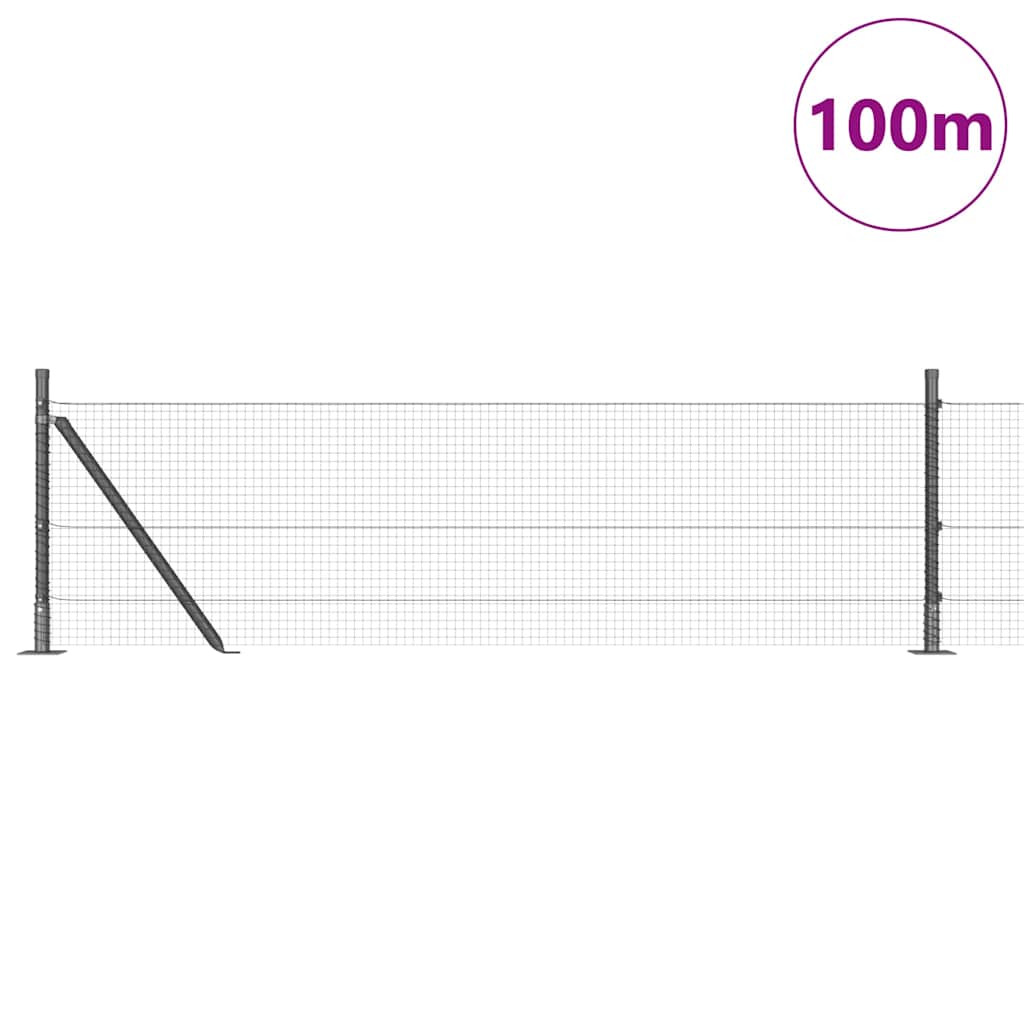 Zavareno žičano ogradno mreža s betonskom podlogom 100 x 0,5 m