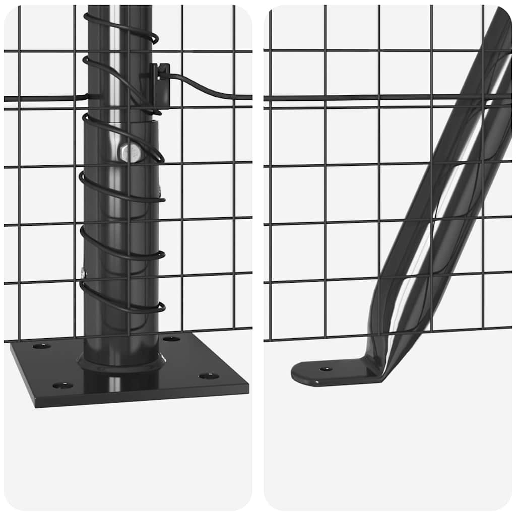 Zavareno žičano ogradno mreža s betonskom podlogom 100 x 0,5 m