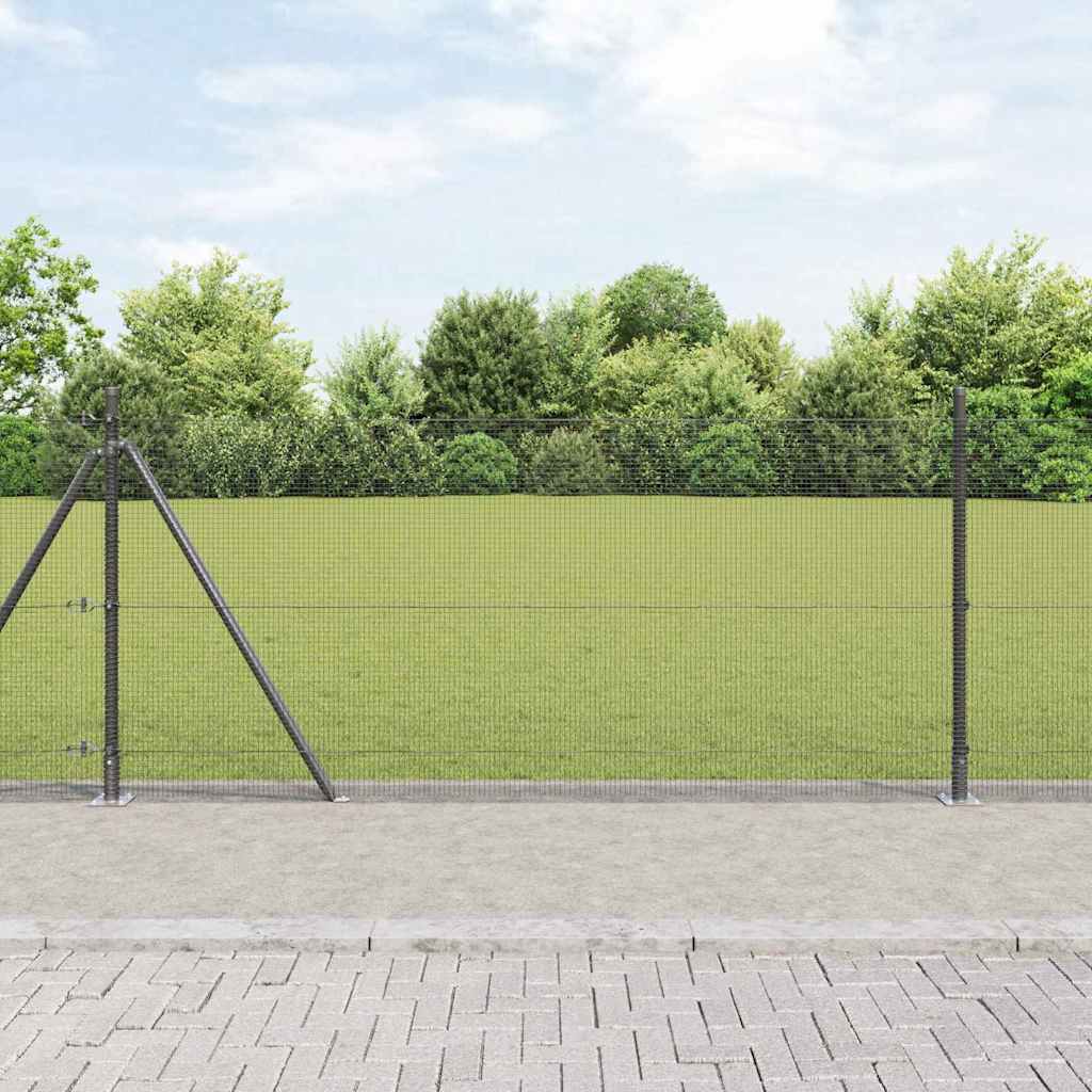 Zavareno žičano ogradno mreža s betonskom podlogom 100 x 0,8 m