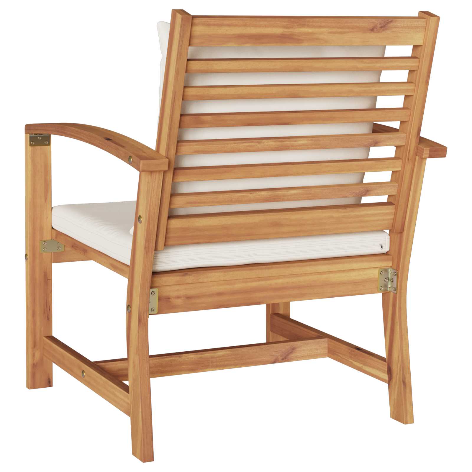 Stolica 2 Komad Smeđa i krem 65 x 60 x 76,5 cm Čvrsto teak drvo