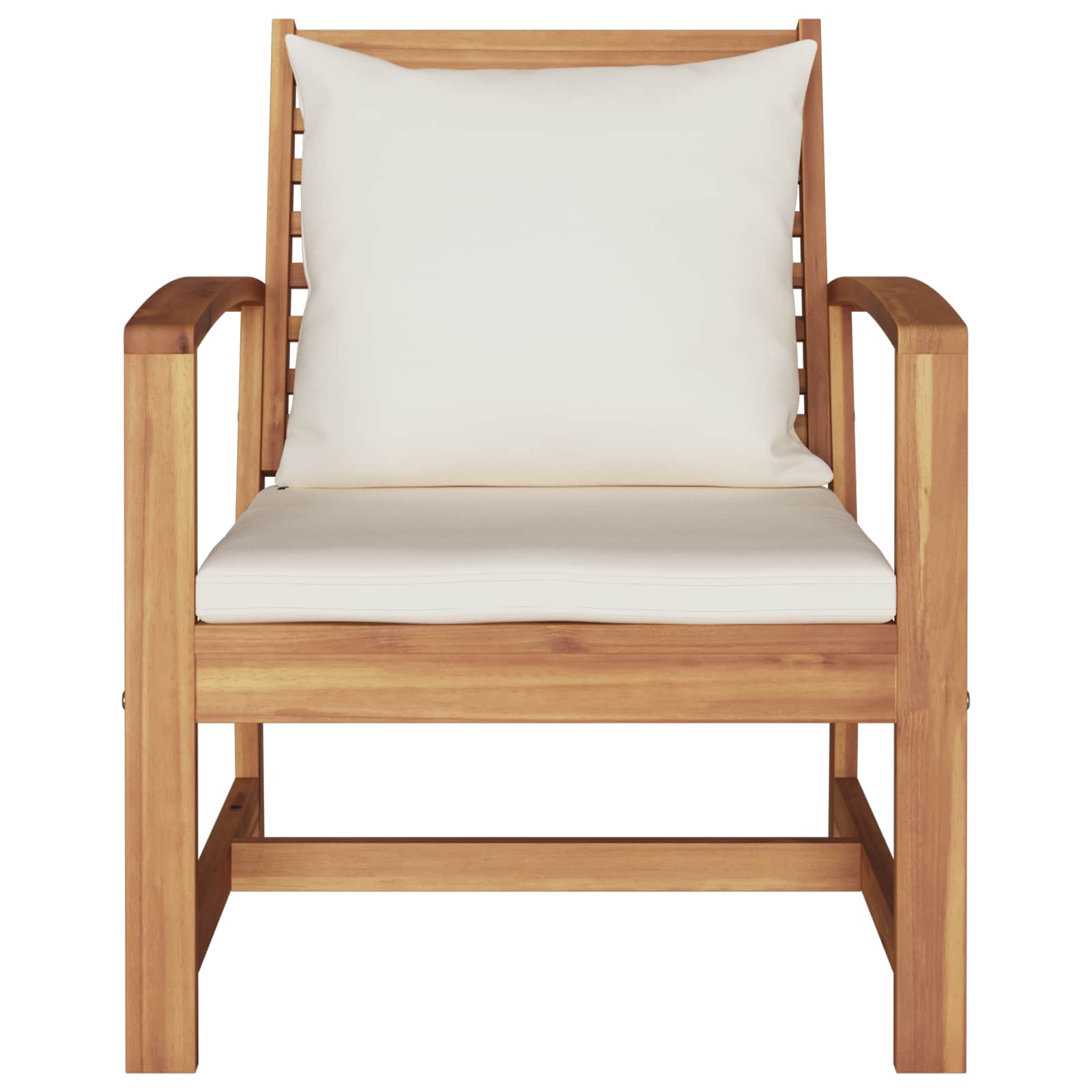 Stolica 2 Komad Smeđa i krem 65 x 60 x 76,5 cm Čvrsto teak drvo