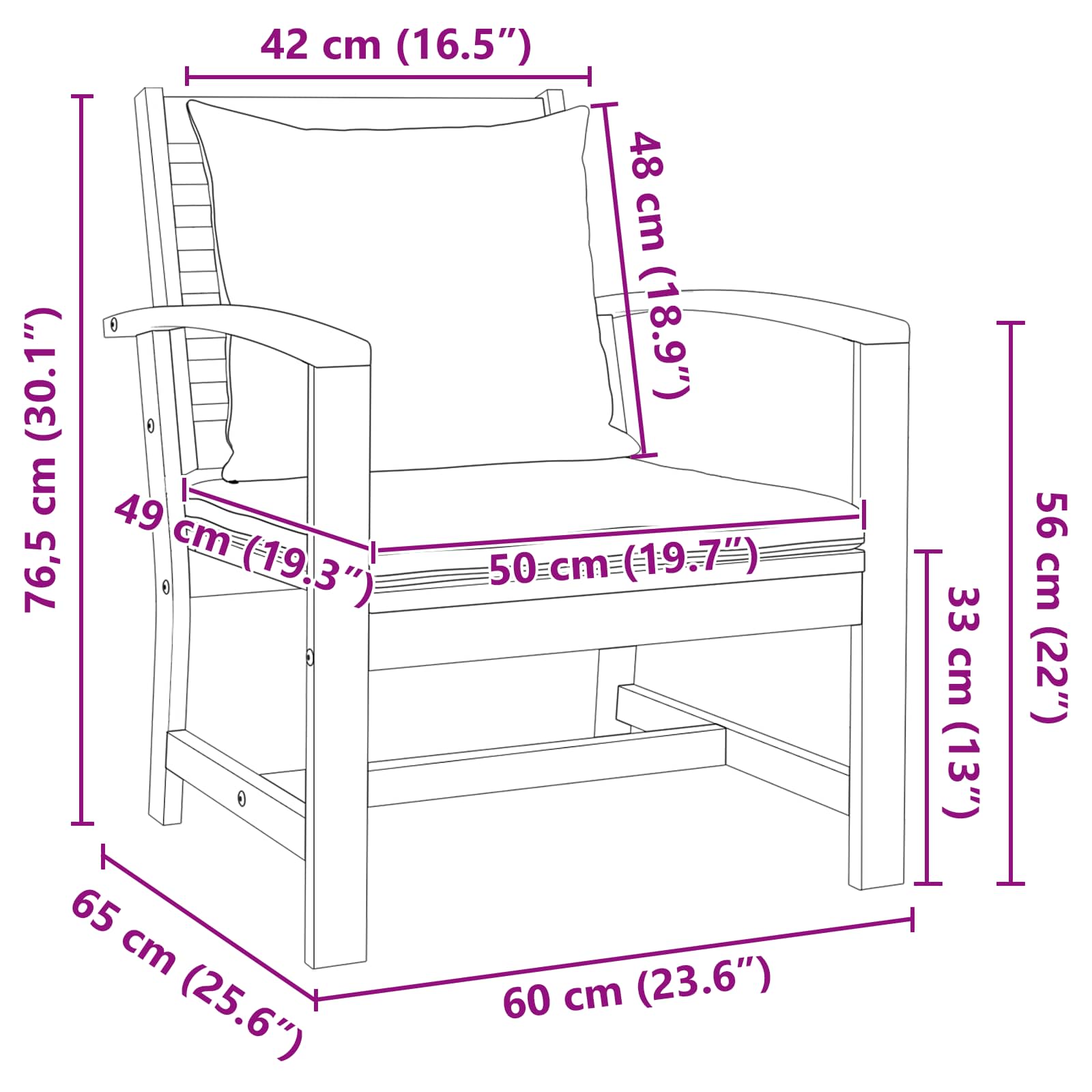Stolica 2 Komad Smeđa i krem 65 x 60 x 76,5 cm Čvrsto teak drvo