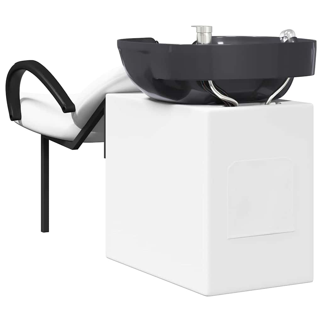 Stolica za šampon Bijela i crna 136 x 60 x 92 cm PVC