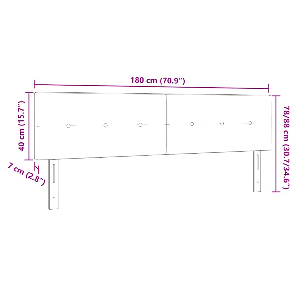 LED glava kreveta s LED trakama Plava 180 cm Baršun