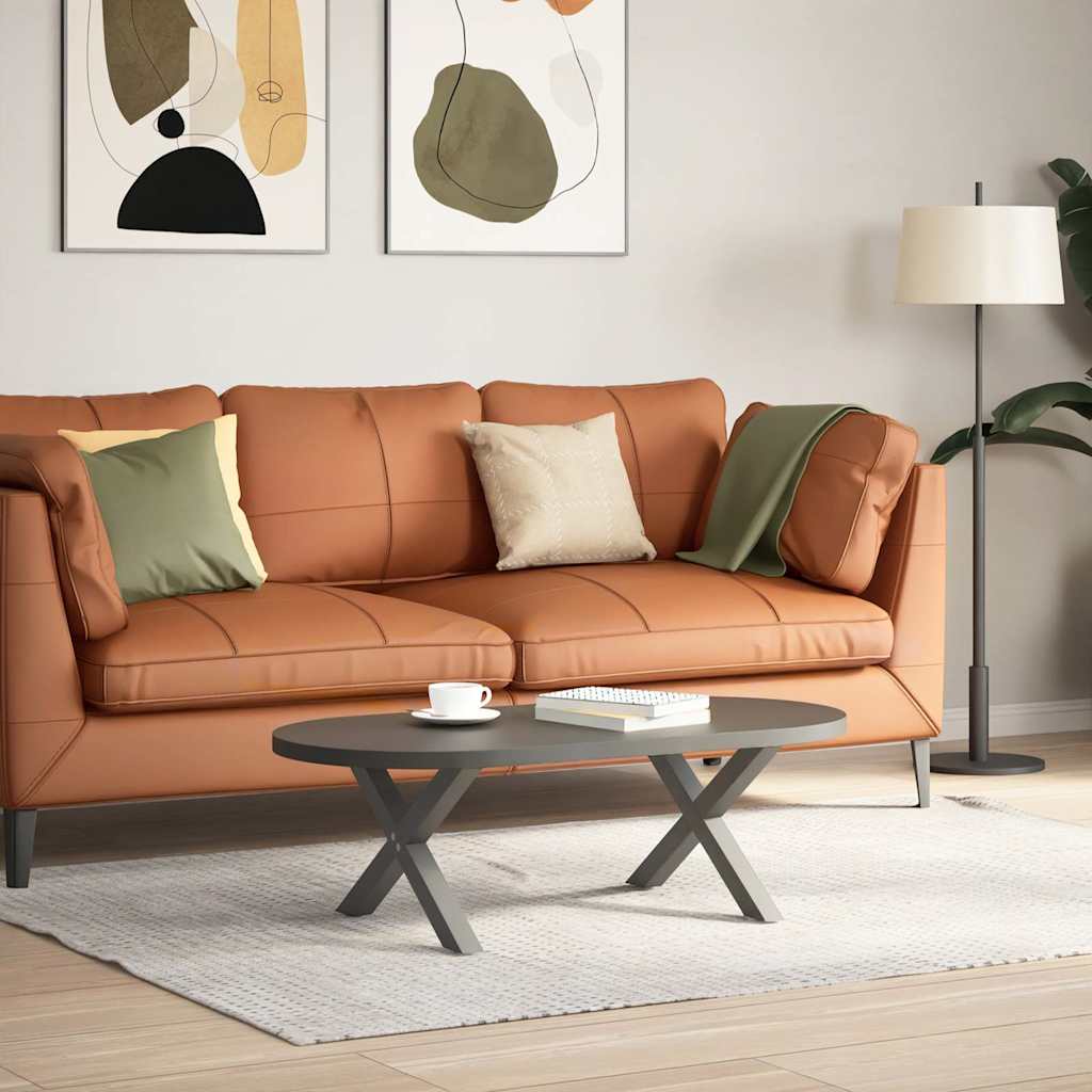 Noge za klub stolić u obliku slova X, 2 kom, antracit, 50 x (30-31) cm, čelik