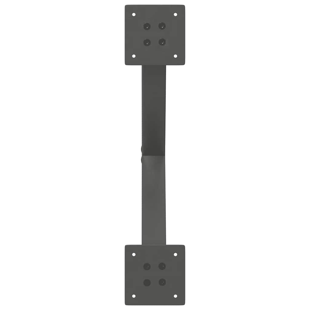 Noge za klub stolić u obliku slova X, 2 kom, antracit, 50 x (30-31) cm, čelik