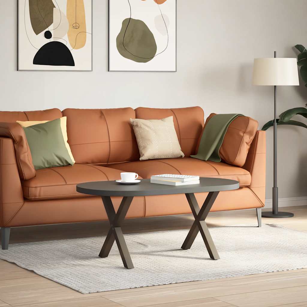 Noge za klub stolić u obliku slova X, 2 kom, prirodni čelik, 50 x (42-43) cm, čelik