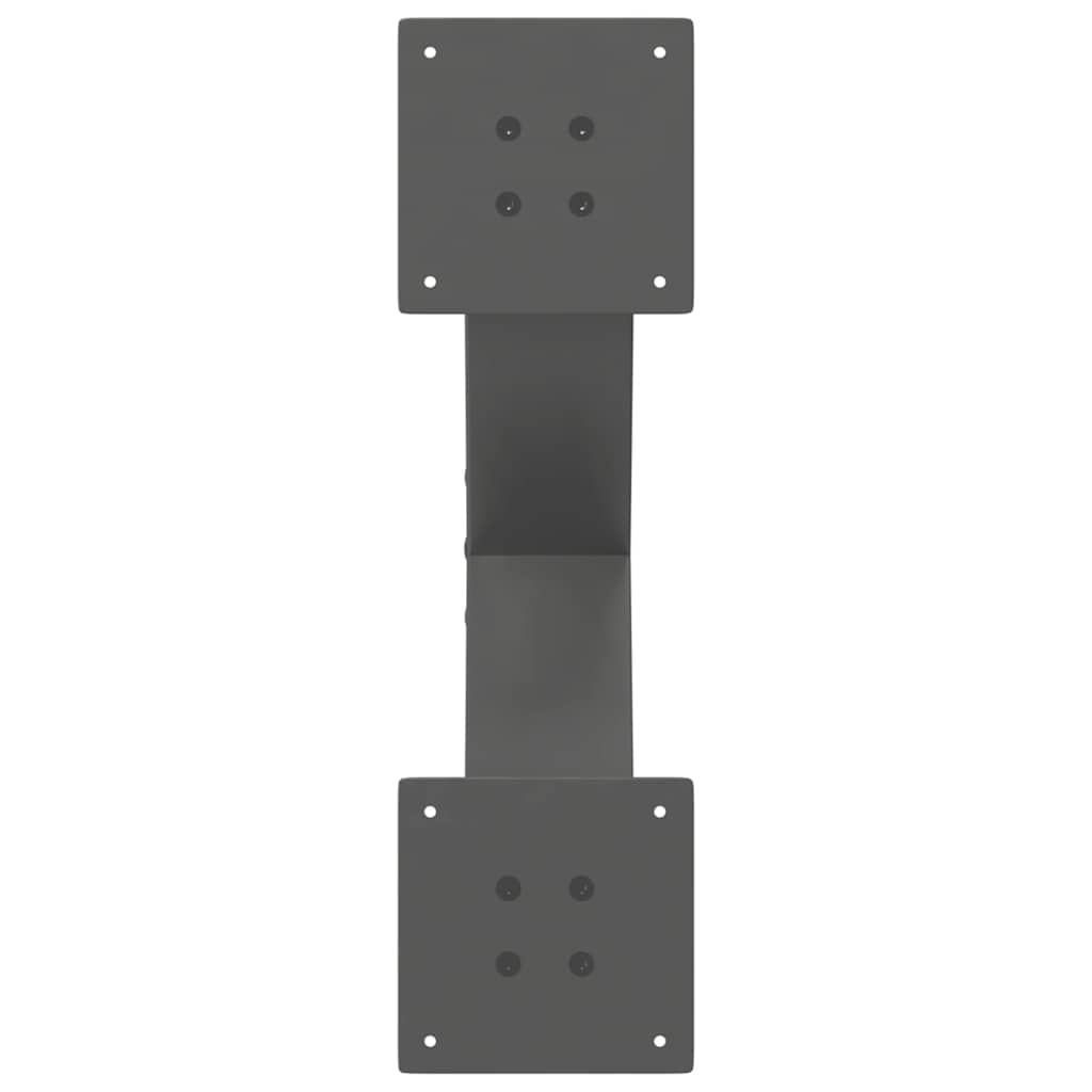 Noge za klub stolić u obliku slova X, 2 kom, antracit, 50 x (30-31) cm, čelik