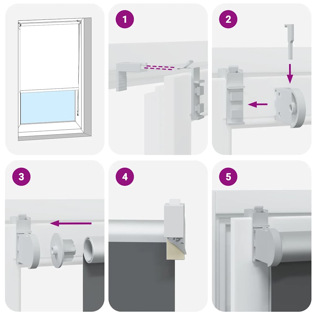 Rolo zavjesa Blackout svijetlo siva 150x230 cm Širina tkanine